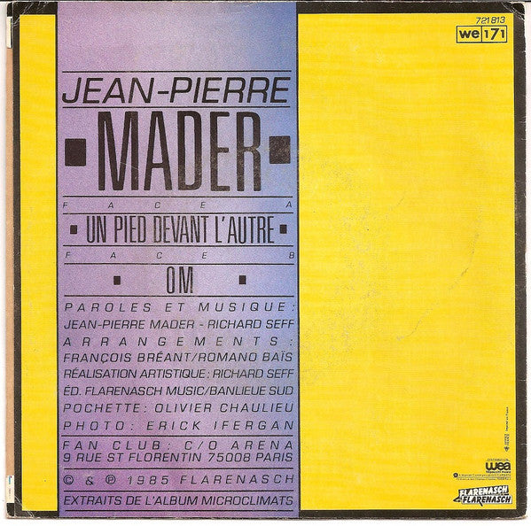 (Occasion) Mader – Un Pied Devant L'autre [Vinyle 45Tours]