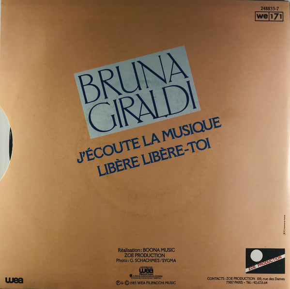 (Occasion) Bruna Giraldi – J'Ecoute La Musique [Vinyle 45Tours]