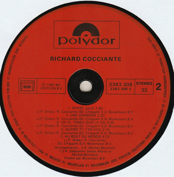 (Occasion ) Richard Cocciante – Richard Cocciante [Vinyle 33 Tours]