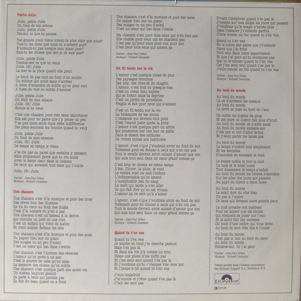 (Occasion ) Richard Cocciante – Richard Cocciante [Vinyle 33 Tours]