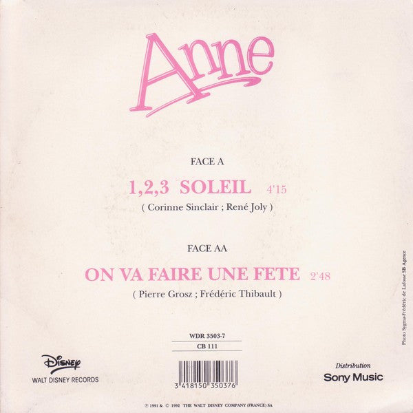 (Occasion) Anne – 1,2,3 Soleil (Susanna) [Vinyle 45 Tours]