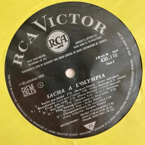 (Occasion) Sacha Distel Sacha Distel A L'Olympia [Vinyle 33Tours]