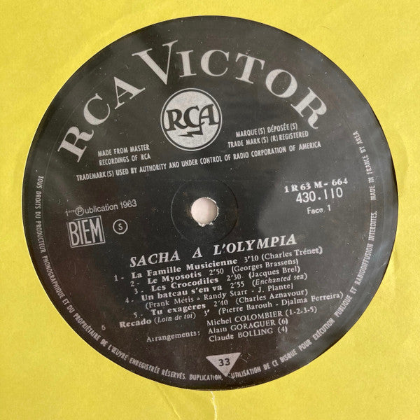 (Occasion) Sacha Distel Sacha Distel A L'Olympia [Vinyle 33Tours]