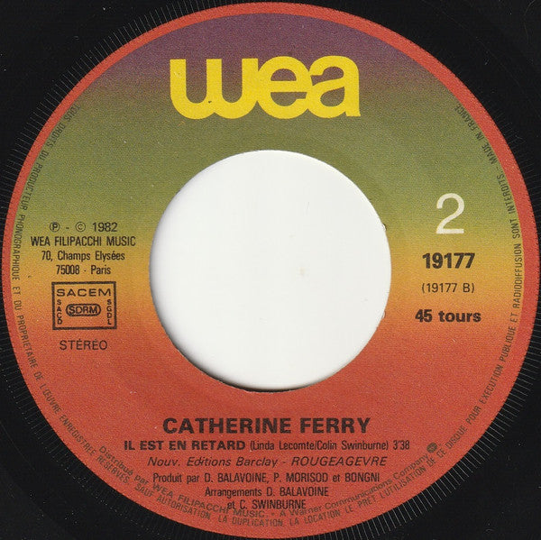 (Occasion) Catherine Ferry – Bonjour, Bonjour [Vinyle 45Tours]