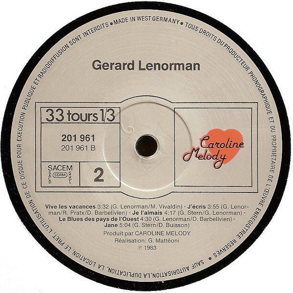 (Occasion) Gerard Lenorman – Le Soleil Des Tropiques [Vinyle 33 Tours]