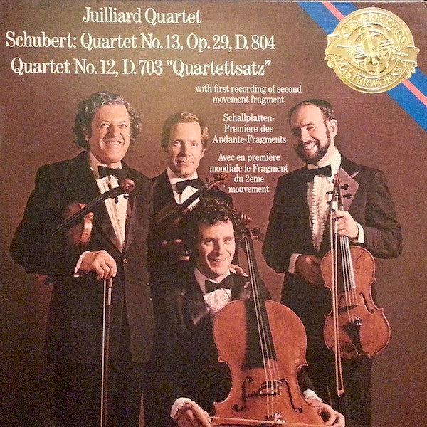 (Occasion ) Schubert Juilliard Quartet Quartet No. 13, Op. 29, D. 804 / Quartet No. 12, D. 703 Quartettsatz [Vinyle 33 Tours]