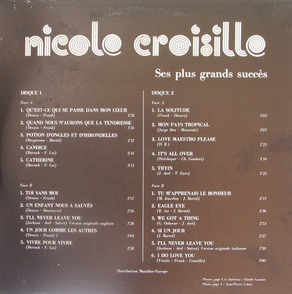 (occasion) Nicole Croisille – Ses Plus Grands Succès [Vinyle 33 Tours]