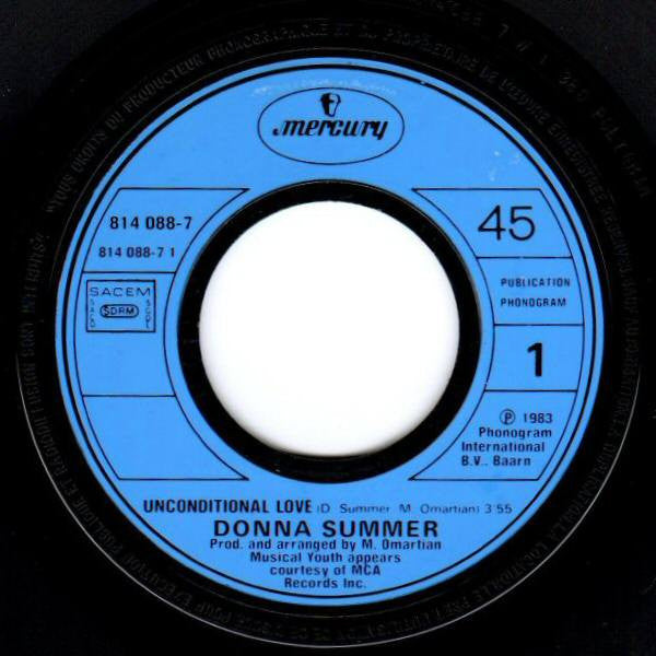 (Occasion) Donna Summer – Unconditional Love [Vinyle 45Tours]