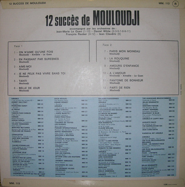 (Occasion ) Mouloudji – 12 Succès De Mouloudji [Vinyle 33 Tours]