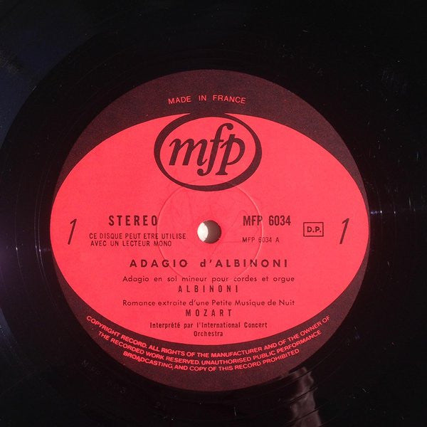 (Occasion ) Albinoni, Mozart, Barber, Tchaikowsky, Bach– Adagio D'Albinoni [Vinyle 33 Tours]