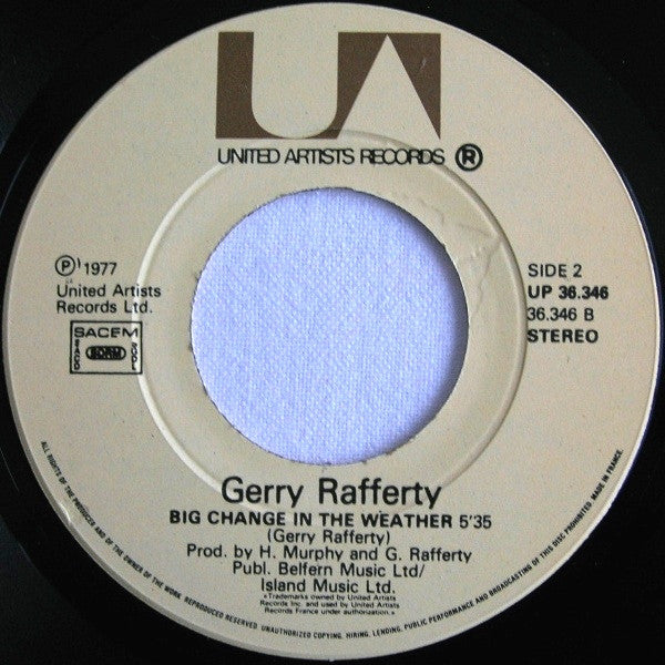 (Occasion) Gerry Rafferty Baker Street [Vinyle 45 Tours]