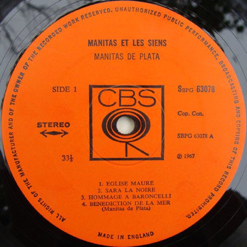 (occasion) Manitas De Plata – Manitas Et Les Siens (Enregistré Aux Saintes-Maries-de-la-Mer) [Vinyle 33 Tours]