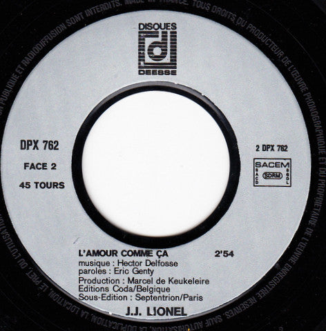 (Occasion) J.J. Lionel La Danse Des Canards [Vinyle 45 Tours]