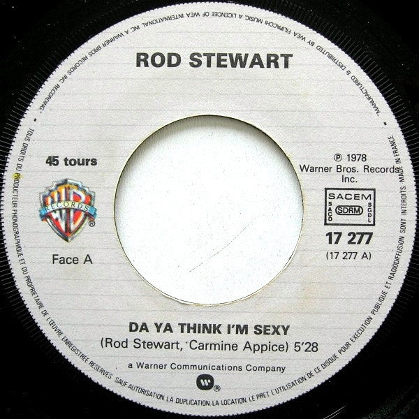 (Occasion) Rod Stewart Da Ya Think I'm Sexy ? [Vinyle 45 Tours]