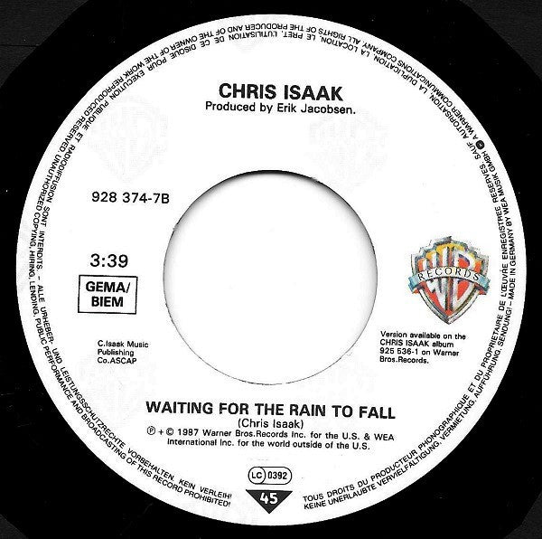 (Occasion) Chris Isaak – Blue Hotel [Vinyle 45Tours]