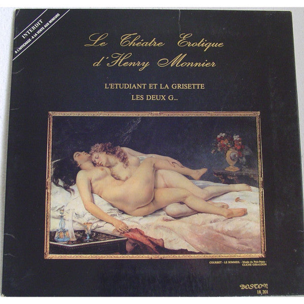(occasion) Henry Monnier – Le Théâtre Erotique D'Henry Monnier [Vinyle 33 Tours]