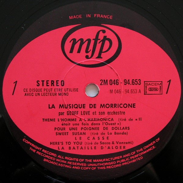 (Occasion ) Geoff Love Et Son Orchestre – La Musique D'Ennio Morricone [Vinyle 33 Tours]
