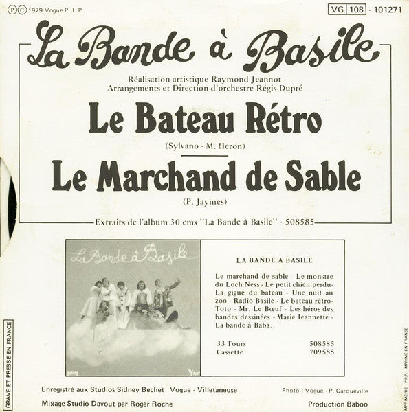 (Occasion) La Bande A Basile – Le Bateau Retro / Le Marchand De Sable [Vinyle 45Tours]