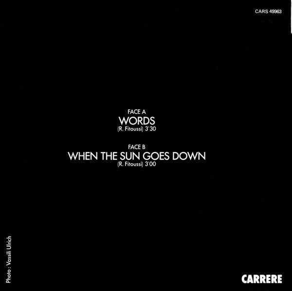 (Occasion) F.R. David – Words [Vinyle 45 Tours]