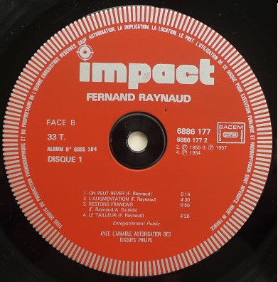 (occasion) Fernand Raynaud – Album 2 Disques [Vinyle 33 Tours]