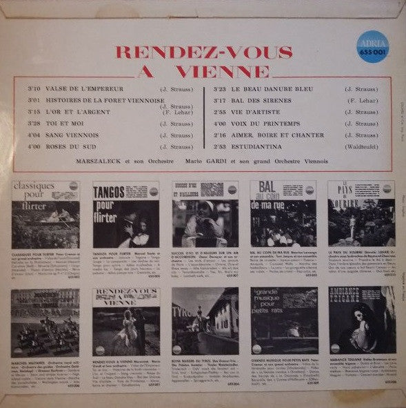 (Occasion ) Marszaleck Et Son Orchestre / Mario Gardi Et Son Orchestre Rendez-Vous A Vienne [Vinyle 33 Tours]