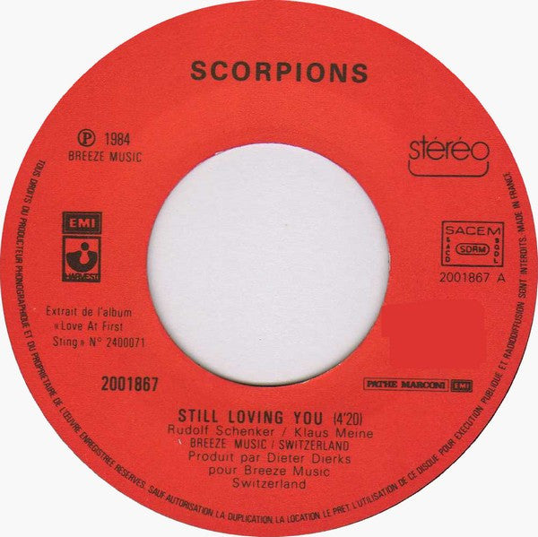 (Occasion) Scorpions – Still Loving You [Vinyle 45B Tours]
