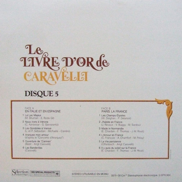 (Occasion) Caravelli Le Livre D'Or De Caravelli  [Vinyle 33Tours]