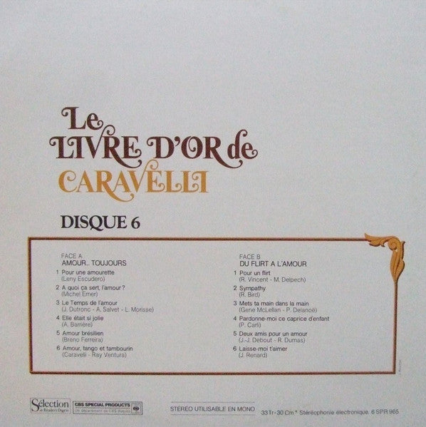 (Occasion) Caravelli Le Livre D'Or De Caravelli  [Vinyle 33Tours]