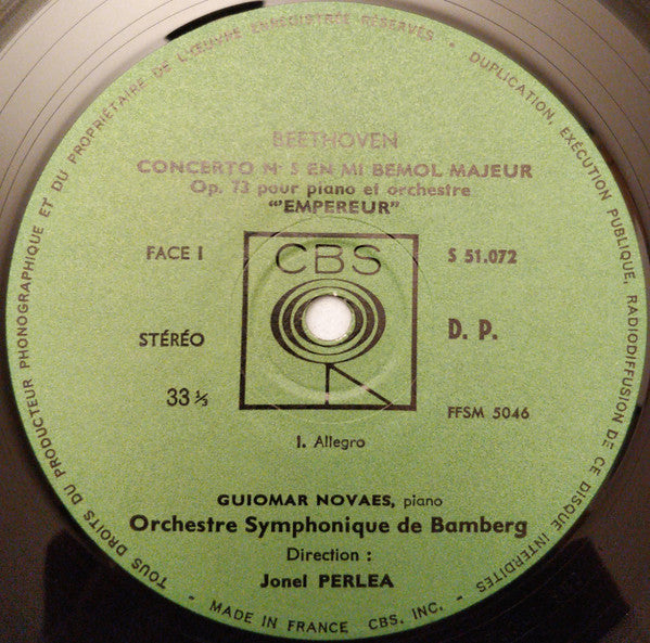 (occasion) Beethoven, Guiomar Novaes, Jonel Perlea, Orchestre Symphonique De Bamberg – Concerto N°5 En Mi Bémol Majeur Pour Piano & Orchestre "Empereur" [Vinyle 33 Tours]