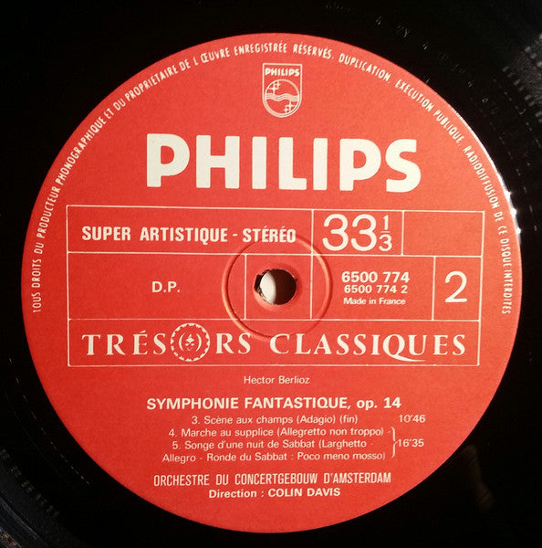 (Occasion) Berlioz  Orchestre Du Concertgebouw D'Amsterdam Colin DavisSymphonie Fantastique [Vinyle 33Tours]