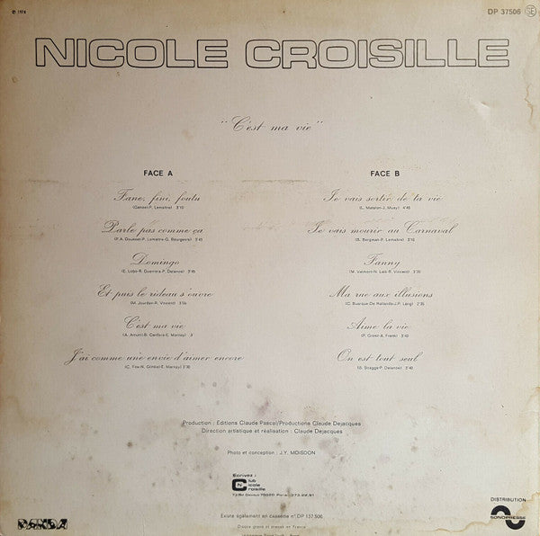 (Occasion) Nicole Croisille – C'Est Ma Vie [Vinyle 33 Tours]