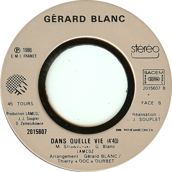 (Occasion) Gérard Blanc – Une Autre Histoire [Vinyle 45 Tours]