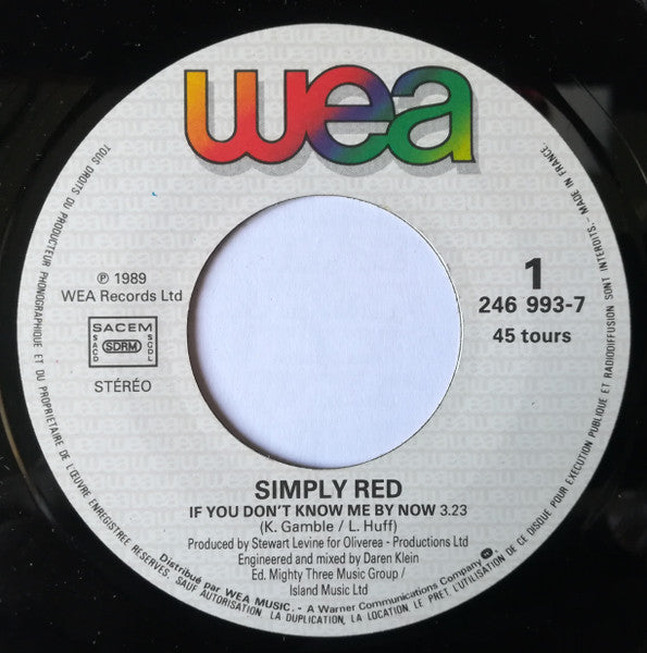 (Occasion) Simply Red – If You Don't Know Me By Now [Vinyle 45Tours]