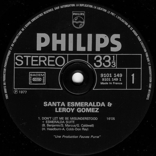 (Occasion) Santa Esmeralda Starring Leroy Gomez – Don't Let Me Be Misunderstood [Vinyle 33 Tours]