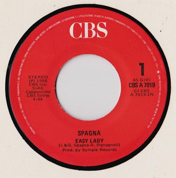 (Occasion) Spagna  – Easy Lady [Vinyle 45Tours]