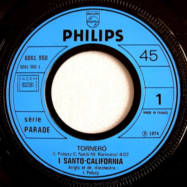(Occasion) Santo-California – Torneró [Vinyle 45 Tours]
