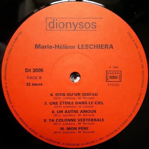 (occasion) Marie Hélène Leschiera – Rien Qu'un Oiseau [Vinyle 33 Tours]