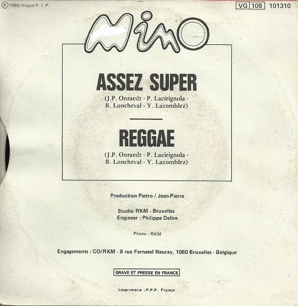 (Occasion) Mino – Assez Super [Vinyle 45Tours]
