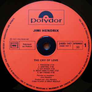 (Occasion)Jimi Hendrix – The Cry Of Love[Vinyle 33 Tours]