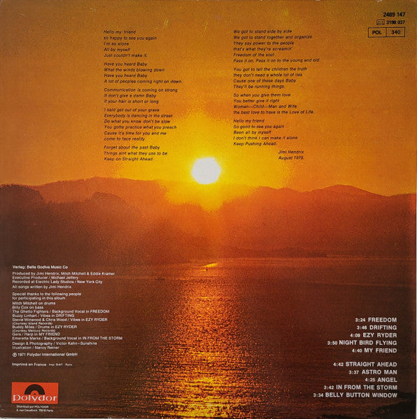 (Occasion)Jimi Hendrix – The Cry Of Love[Vinyle 33 Tours]