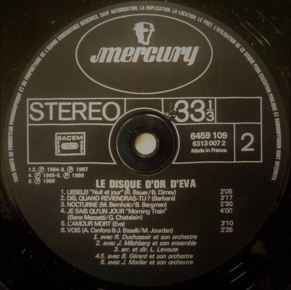 Eva  – Le Disque D'or [Vinyle 33Tours]