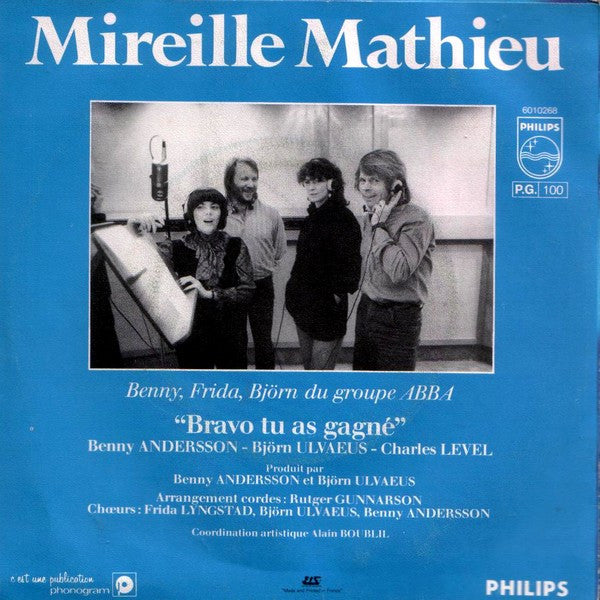(Occasion)Mireille Mathieu – Bravo Tu As Gagné [Vinyle 45Tours]