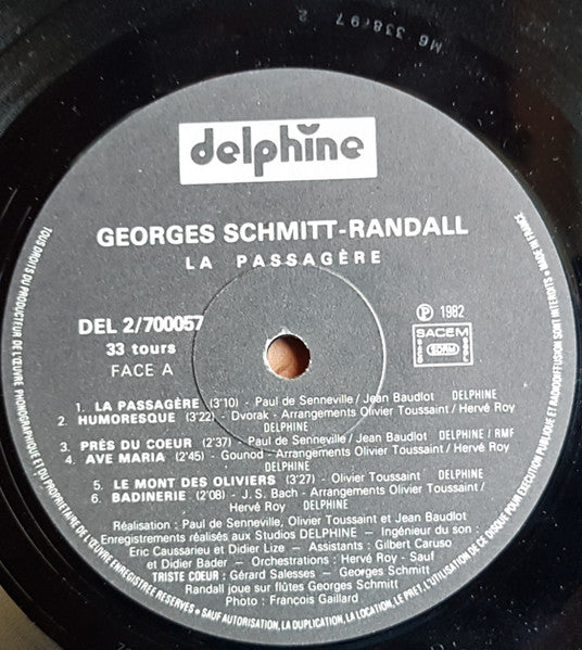 (occasion) Georges Schmitt Randall – La Passagère [Vinyle super 33 Tours]