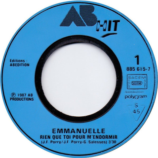 (Occasion) Emmanuelle – Rien Que Toi Pour M'endormir [Vinyle 45Tours]