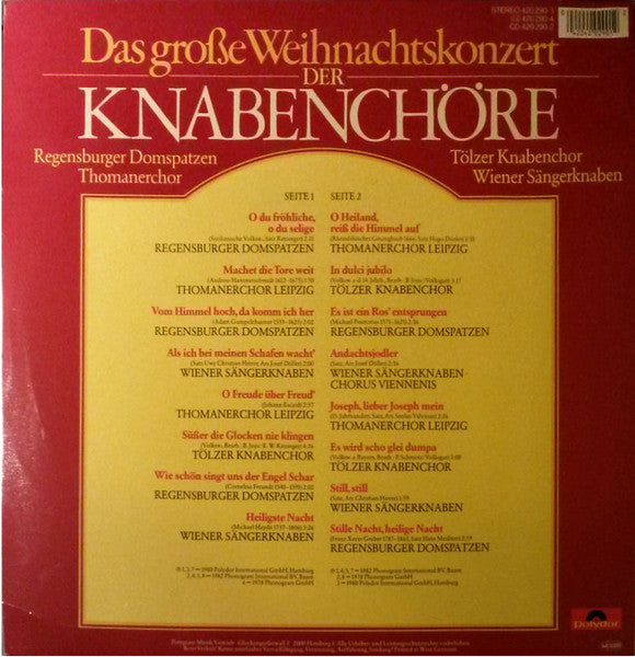 (occasion) Various – Das Große Weihnachtskonzert Der Knabenchöre [Vinyle 33 Tours]