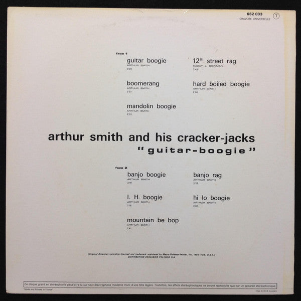 (occasion) Arthur Smith And His Cracker-Jacks – Guitar Boogie [Vinyle 33 Tours]
