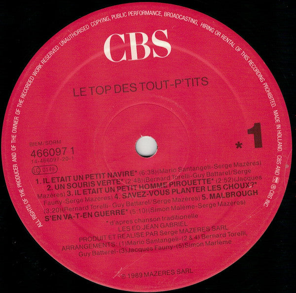 (occasion) Le Top Des Tout-P'tits [Vinyle 33 Tours]