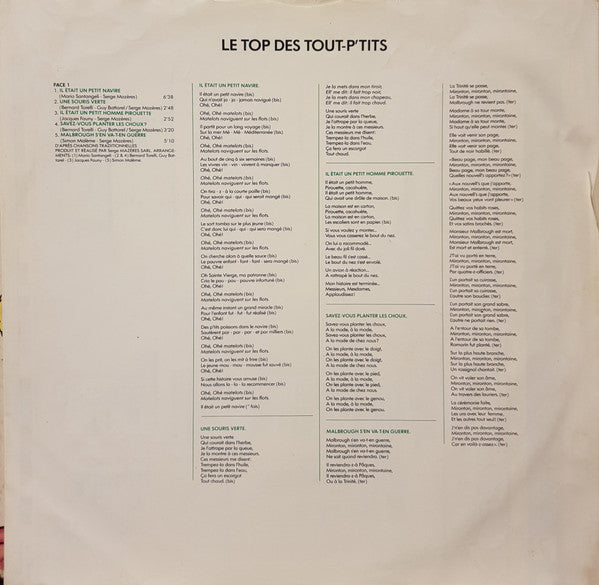 (occasion) Le Top Des Tout-P'tits [Vinyle 33 Tours]
