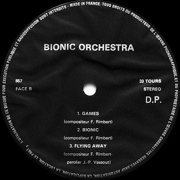 (Occasion) Francis Rimbert – Bionic Orchestra [Vinyle 33 Tours]