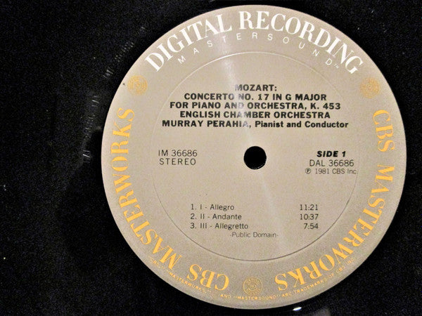 Mozart - Murray Perahia, English Chamber Orchestra – Concerti No. 17, K. 453 G Major / No. 18, K. 456 B-Flat Major [Vinyle 33Tours]